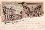 Dortmund(4600)Eving Lithographie/Gruss aus Eving bei Dortmund/Cafe Central -