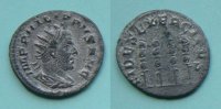 ROM Antoninianus Philippus, Rome, FIDES EXRCITVS 4 Standards -