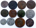WÜRZBOURG Lot Lotof 12 Scheidemünzen from 1685 to 1811 -