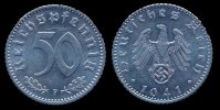 Deutschland Allemagne 50 pfennig minimaler Kratzer -