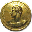 GREAT BRITAIN 52mm AE gilded medal 1798 A.D. 41st birthday of prominent actor John Philip Kemble - by John Hancock PR / PR+ cleaned surfaces