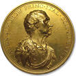 RUSSIA 48mm AE gilded medal 1799 A.D. Count Alexander Vasilyevich Suvorov, liberator of Italy from the French PR strong gilding, some wear / contact marks