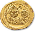 BYZANTINE EMPIRE AV gold solidus circa 613-618 A.D. Heraclius & Heraclius Constantine, rare eastern military mint (Egypt/Syria?) EF+++ mint state