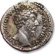 ROMAN EMPIRE AR silver denarius circa 164-165 A.D. Marcus Aurelius, Rome mint - P M TR P XIX-IMP II COS III, Mars right - ZF+ thin flan crack