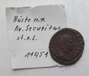 ROMAN EMPIRE AE antoninianus 270 A.D. Quintillus, Rome mint - SECVRIT AVG / XI reverse - with old collector