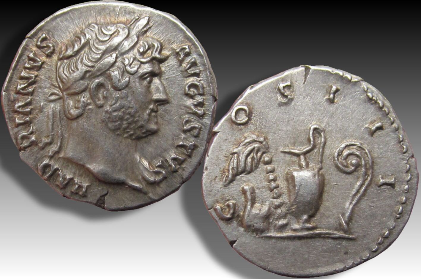 ROMAN EMPIRE AR Denarius 125-127 A.D. Hadrian / Hadrianus, Rome Mint ...