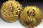 RUSSIA 48mm AE gilded medal Count Alexander Vasilyevich Suvorov, liberator of Italy from the French -
