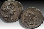 ROMAN REPUBLIC AR silver denarius L. Cassius Longinus, Rome mint - Struck from fresh dies & beautifully toned - -