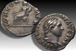 ROMAN EMPIRE AR silver denarius Vitellius, Rome mint - CONCORDIA PR - nice portrait of this scarcer Emperor -