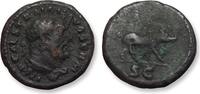 ROMAN EMPIRE AE quadrans Trajan, Rome mint - bust of Hercules, Boar on reverse - scarcer little coin -