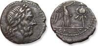 ROMAN REPUBLIC AR silver quinarius Cn. Lentulus Clodianus, Rome mint - well struck example of this little cointype -