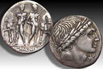 ROMAN REPUBLIC AR silver denarius L. Memmius, Rome mint -