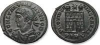 AE (silvered) follis / nummus circa 324-326 A.D. ROMAN EMPIRE Constantine II as Caesar, Treveri (Trier) - mintmark PTR(pellet-in-crescent) - VF+ ...