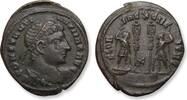 ROMAN EMPIRE AE follis / nummus circa 334-335 A.D. Constantine I, Aquileia mint, 2nd officina - mintmark AQS - rare type! ZF+ dark patina