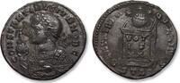 AE follis / nummus circa 321 A.D. ROMAN EMPIRE Constantine II as Caesar, Treveri (Trier) - scarcer busttype - VF+/EF- encrustations on surfaces