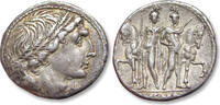 ROMAN REPUBLIC AR silver denarius L. Memmius, Rome mint - well struck example of this type - -
