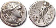 ROMAN REPUBLIC AR silver denarius L. Valerius Flaccus, Rome mint -