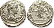 ROMAN EMPIRE AR silver denarius Caracalla, Rome mint - VICT PART MAX - -