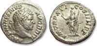 ROMAN EMPIRE AR silver denarius circa 213 A.D. Caracalla, Rome mint - P M TR P XVI COS IIII P P, Serapis - ZF+ attractive light toning, hints of ...