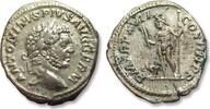 ROMAN EMPIRE AR silver denarius circa 214 A.D. Caracalla, Rome mint - P M TR P XVII COS IIII P P, Jupiter - ZF+ lightly toned