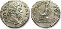 ROMAN EMPIRE AR silver denarius circa 202-210 A.D. Septimius Severus, Rome mint - RESTITVTOR VRBIS, Roma seated left - ZF+ lightly toned, hairlin...
