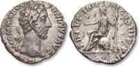 ROMAN EMPIRE AR silver denarius Commodus, Rome mint - TR P VI IMP IIII COS III P P, Roma seated left - -