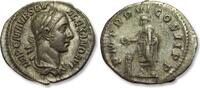 ROMAN EMPIRE AR silver denarius Severus Alexander, Rome mint - P M TR P VI COS II P P, emperor sacrificing - -