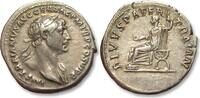 ROMAN EMPIRE AR silver denarius circa 112-114 A.D. Trajan / Trajanus, Rome mint - DIVVS PATER TRAIAN, commemorating his father - ZF+ light toning...