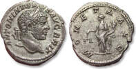 ROMAN EMPIRE AR silver denarius circa 210-213 A.D. Caracalla, Rome mint - MONETA AVG - ZF+ / EF-lightly toned