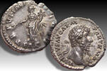 ROMAN EMPIRE AR silver denarius Lucius Verus, Rome mint - TR P VI•IMP IIII COS II / PAX - beautifully toned -