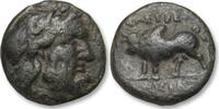 ANCIENT GREECE AE 16 LYDIA, Tralles / Tralleis as Seleukeia - magsitrate Artemidoros (?) - scarce -