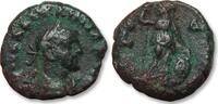 ROMAN EMPIRE 18mm BI tetradrachm Diocletian / Diocletianus, Alexandria mint dated RY 4 - Athena w spear & shield -