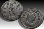 ROMAN EMPIRE AE/BI silvered antoninianus Carinus as Augustus, Rome mint - ORIENS AVG / KAS - scarce type -