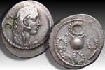 ROMAN REPUBLIC AR denarius Faustus Cornelius Sulla, Rome mint -