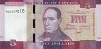 Africa LIBERIA P.31a - 5 Dollars UNC -