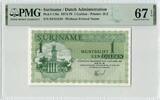 SURINAME P.116e - 1 Gulden PMG 67 EPQ -