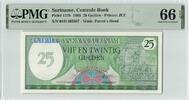 SURINAME P.127b - 25 Gulden PMG 66 EPQ -