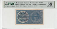 BOHEMIA & MORAVIA P.1a - 1 Koruna ND1939 PMG 58 -