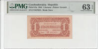 CZECHOSLOVAKIA P.45a - 1 Koruna PMG 63 EPQ -