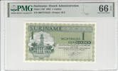 SURINAME P.116f - 1 Gulden PMG 66 EPQ -