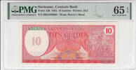 SURINAME P.126 - 10 Gulden PMG 65 EPQ -