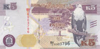 Africa ZAMBIA P.57a - 5 Kwacha UNC -