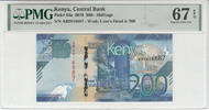 KENYA P.54a - 200 Shillings PMG 67 EPQ -