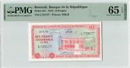 BURUNDI P.20b - 10 Francs PMG 65 EPQ -