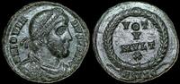 Jovian. 363-364. Æ Follis 20mm, 2.63 g. Siscia Wreath -