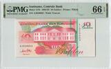 SURINAME P.137b - 10 Gulden PMG 66 EPQ -