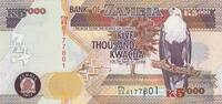 Africa ZAMBIA P.45h - 5000 Kwacha UNC -