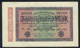 Allemagne / Deutschland / Germany 20000 Mark Reichsbanknote série U-BX -