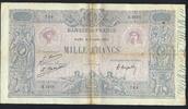 France / Frankreich 1000 Francs Bleu et Rose X.1975 -