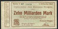 Allemagne / Deutschland / Germany 10 Milliard Mark Bingen am Rhein série C -